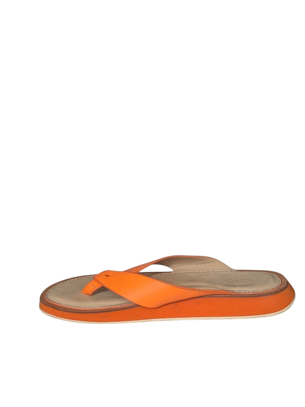 Rag & Bone Orange Leather Thong Sandals - Picture 2 of 4